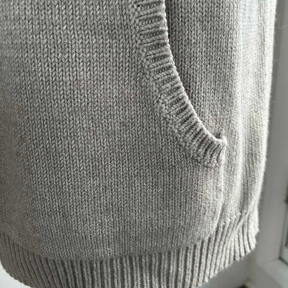 BCBG MaxAzria Dove Grey Wool-Angora Knit Cowl Sweater with Short Sleeves – US XS - Picture 5 of 13